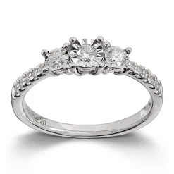 Ring Hvitt gull
