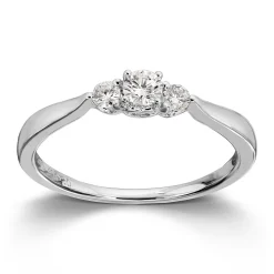 Ring Hvitt gull